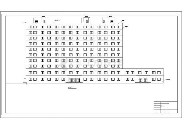 绥化市某12880平米框架办公楼建筑设计图-图一