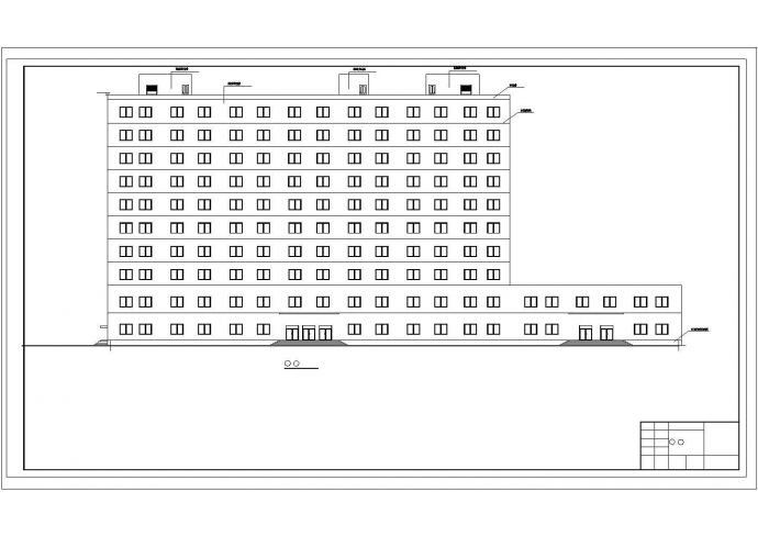 绥化市某12880平米框架办公楼建筑设计图_图1