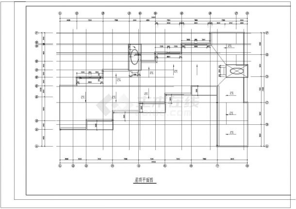 武汉某地区三层幼儿园建筑CAD平面布置参考图-图一