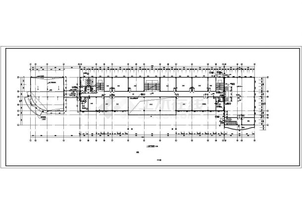 某建筑公司7200平米六层框架结构办公楼全套建筑设计CAD图纸-图二