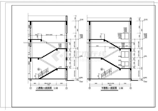 某地上六层框架结构宾馆大楼（3000㎡）设计cad全套建筑图（含设计说明）-图一