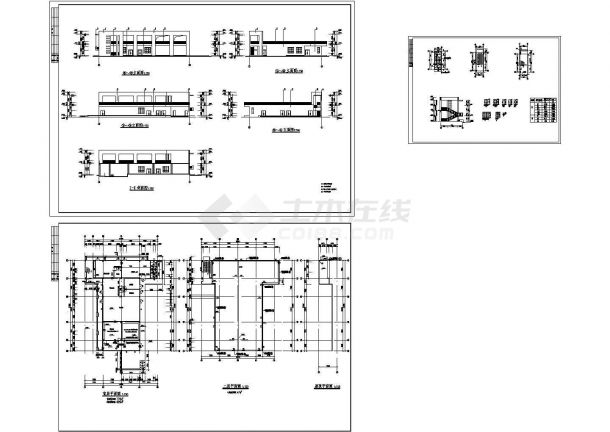 广州某地二层医院后勤楼全套建筑施工设计cad图-图一