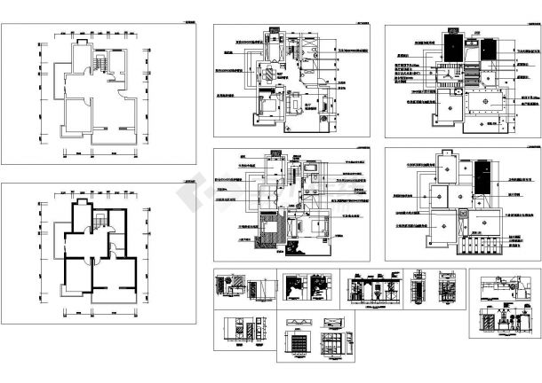 两居室中式家居全套装修cad平面施工图家具布置图-图一