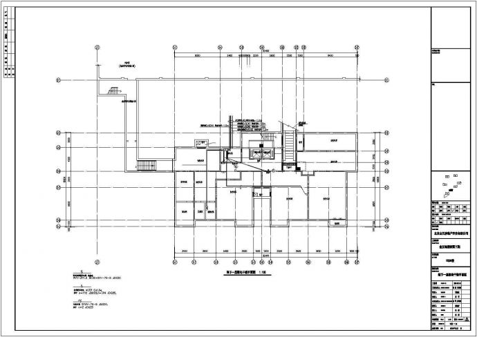 北京某高层住宅楼整套电气线路施工设计cad图纸(含地下一层弱电干线平面图)_图1