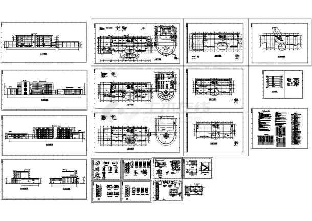 办公楼设计_【浙江】某地包装公司办公楼全套CAD建筑图-图一