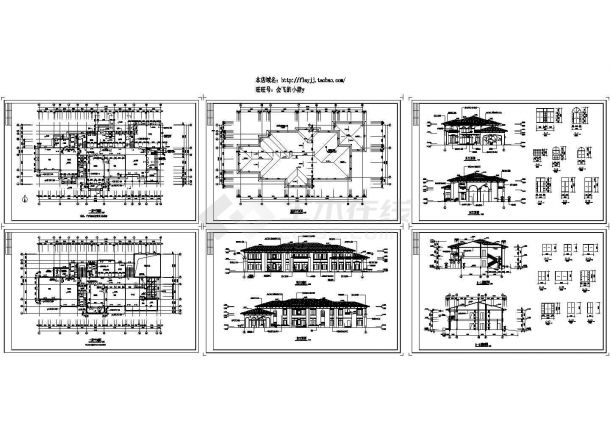 湖北2层精品幼儿园综合楼建筑设计施工cad图纸，共六张-图二