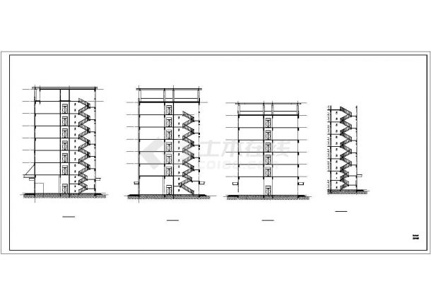 1.8万平米7层钢混框架结构办公楼全套建筑设计CAD图纸-图二