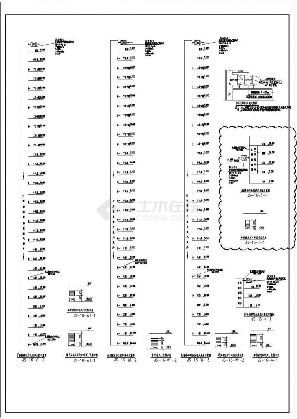 [广东]30层酒店通风及排烟系统设计施工图（机械加压送风系统）-图二