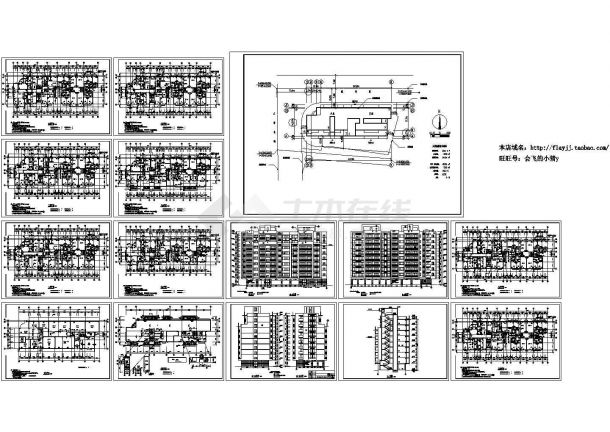 9层5434平米商住楼建筑施工图（CAD，15张图纸）-图二
