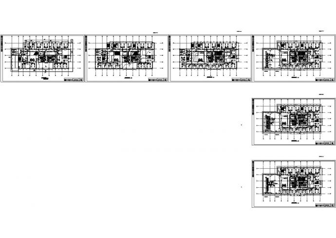 某四层小型商业楼暖通设计cad施工平面图_图1