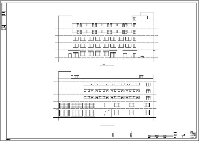 郑州市某单位1.1万平米五曾框架机结构办公楼建筑设计CAD图纸_图1
