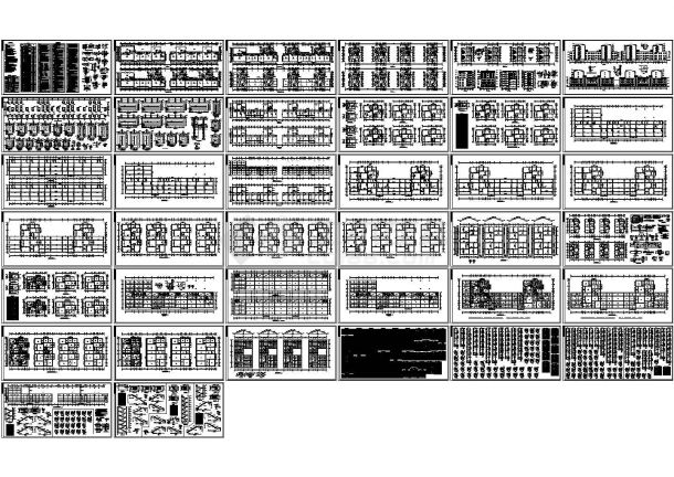 6层框架沿街商住宅楼建筑结构施工图（CAD，42张图纸）-图一