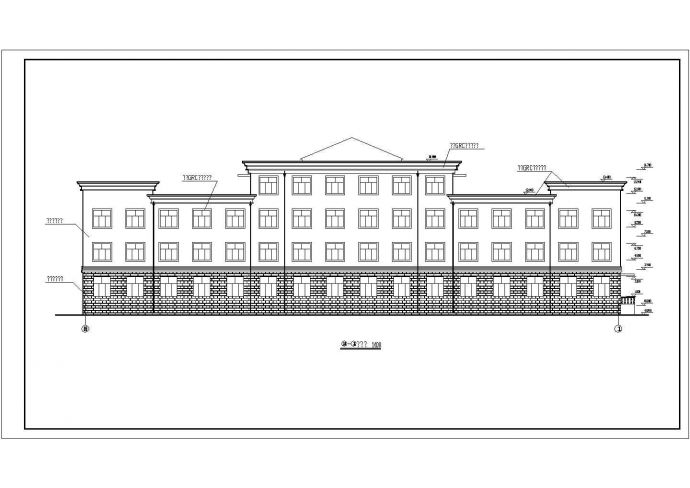 石家庄某市政单位2800平米4层砖混结构办公楼建筑设计CAD图纸_图1