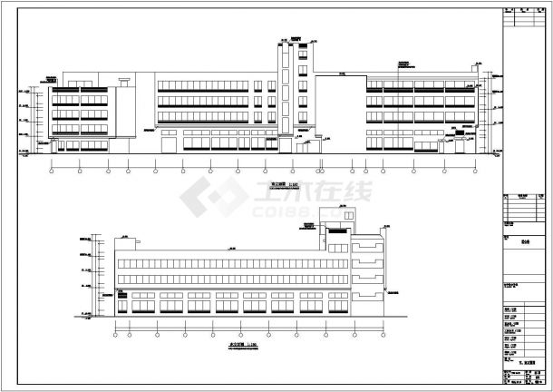 南昌市某工厂1.5万平米4层框架结构生成厂房全套建筑设计CAD图纸-图一