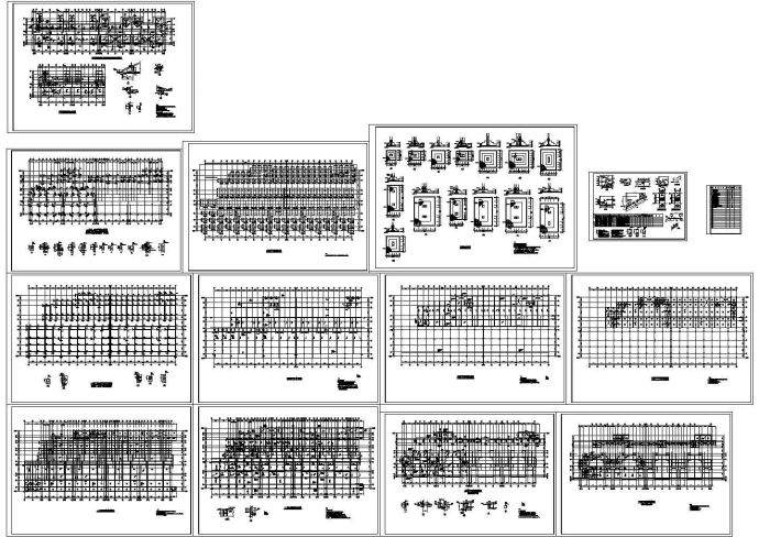 3层框架商业铺联体别墅结构施工图（CAD，14张图纸）_图1