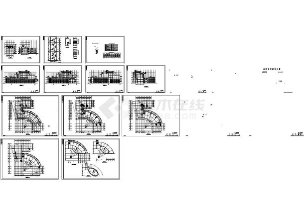 某地邓桥商业城全套建筑CAD设计施工图(含各层平面图)-图一