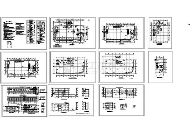 大连某购物广场全套CAD建筑设计施工图(含机房水箱间平面图)-图一