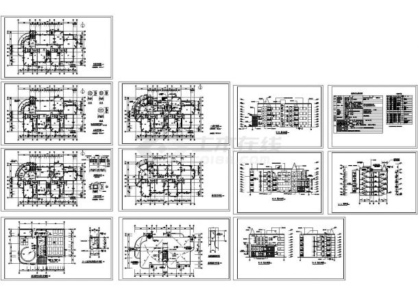 某9班幼儿园多层框架结构教学楼设计cad全套建筑施工图（含设计说明）-图一