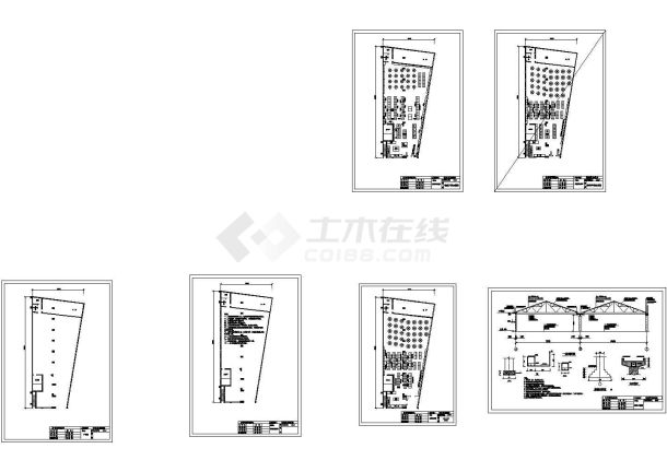 400平米超市卖场布局图（CAD，4张图纸）-图二