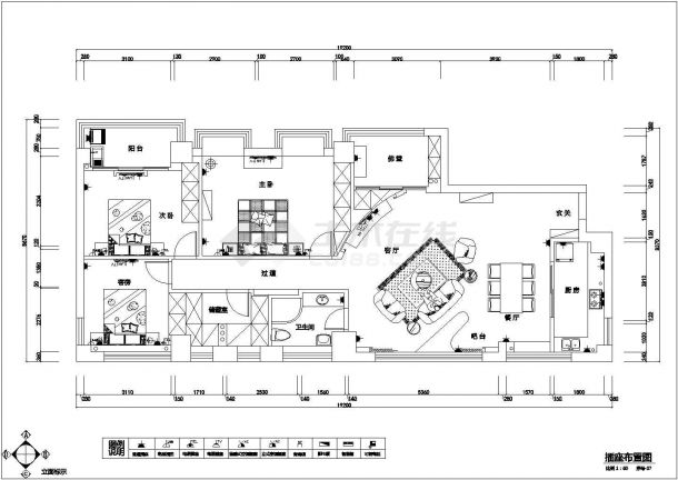 南海路海创大厦整体施工设计CAD图纸-图二