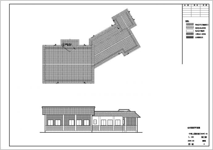 某小区一层会所建筑设计cad施工图_图1