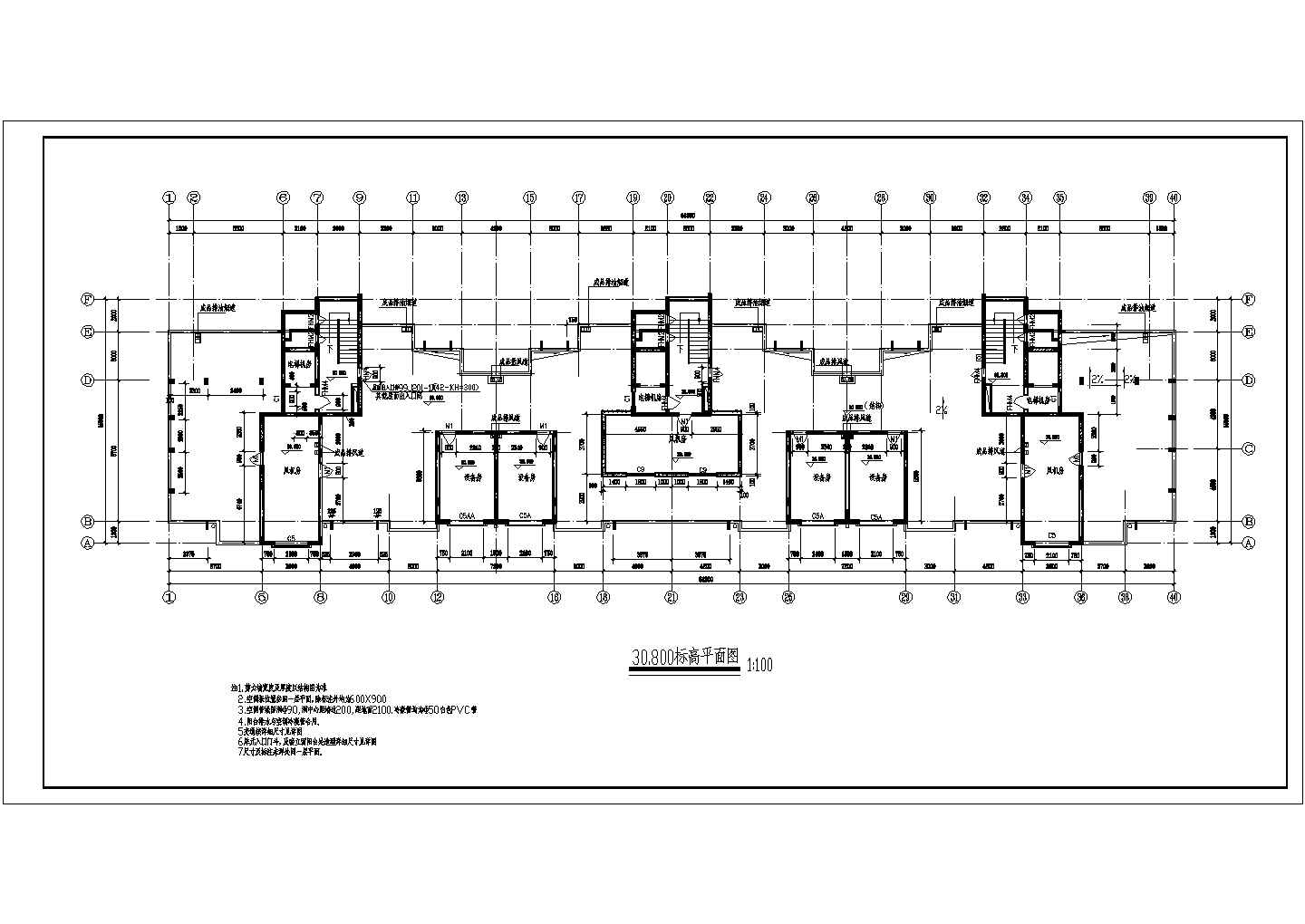 江城逸品高层住宅小区16栋楼全套施工设计CAD图纸