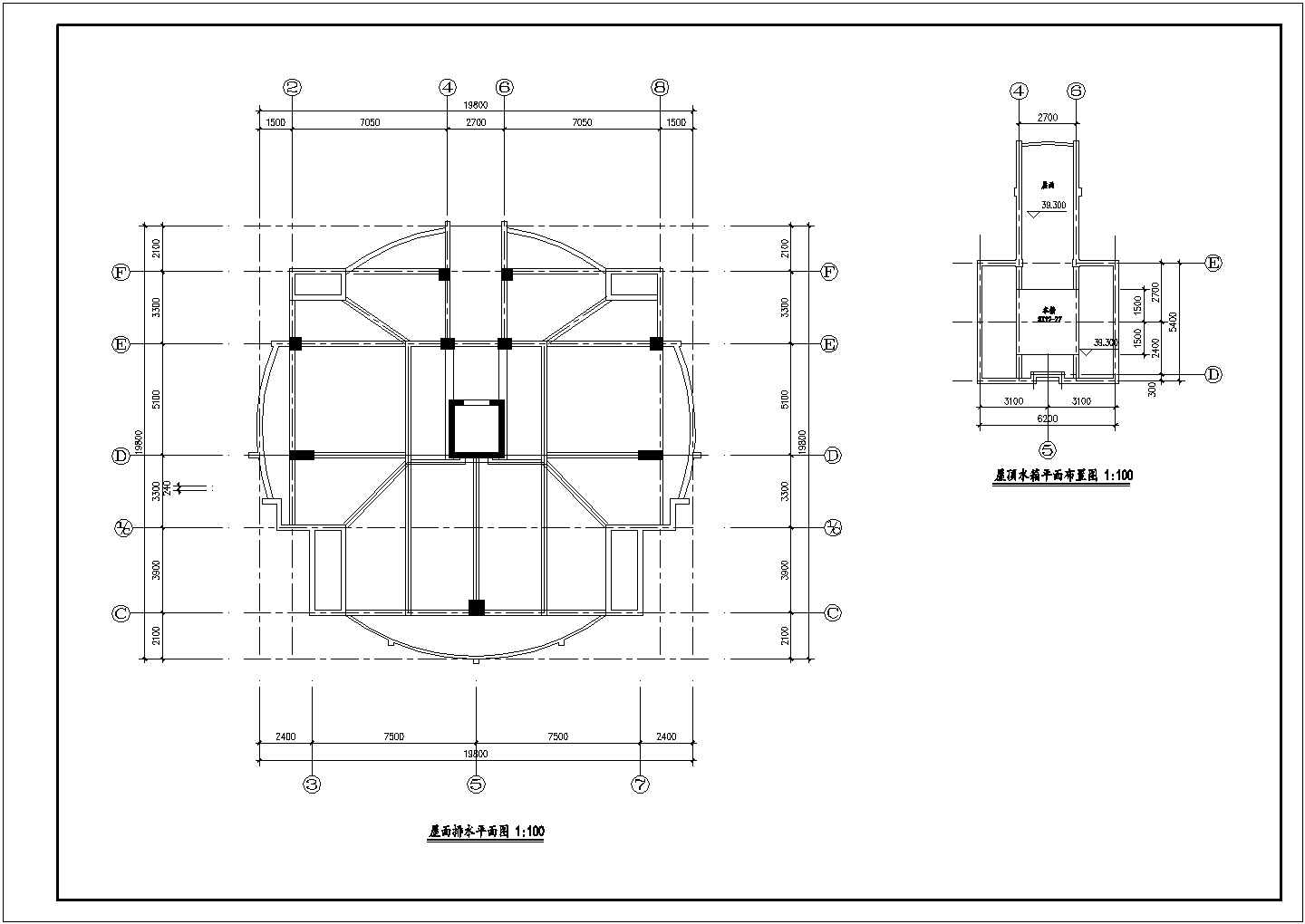 龙泉市某高层住宅楼施工平面CAD图纸