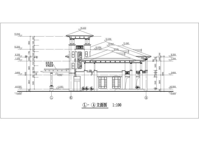 某小区公共会所建筑设计CAD施工图_图1