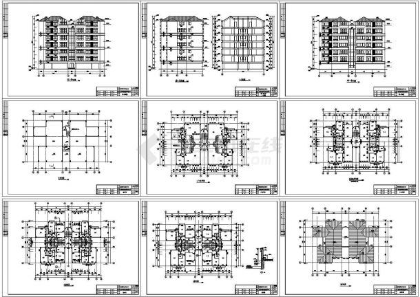 某花园小区七层砖混结构复式公寓建筑设计cad全套施工图（甲级院设计）-图一