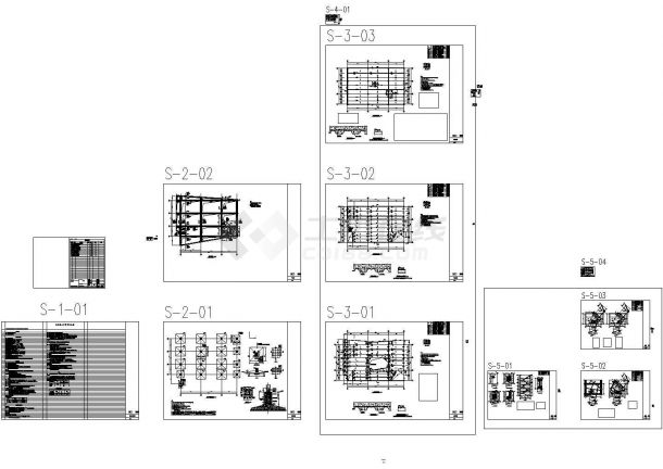 钢框架结构售楼处结构施工图（三层 独立基础）-图二