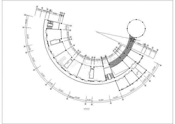 办公楼设计_南阳市某私立幼儿园4层框架结构教学办公楼平立面设计CAD图纸-图二