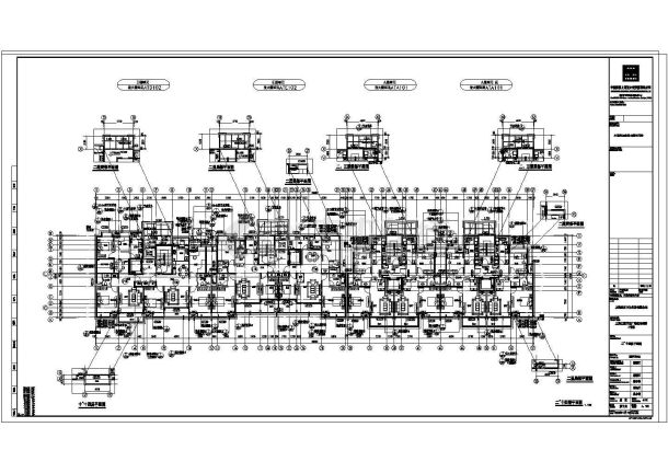 某小区多栋住宅楼建筑设计CAD图-图二