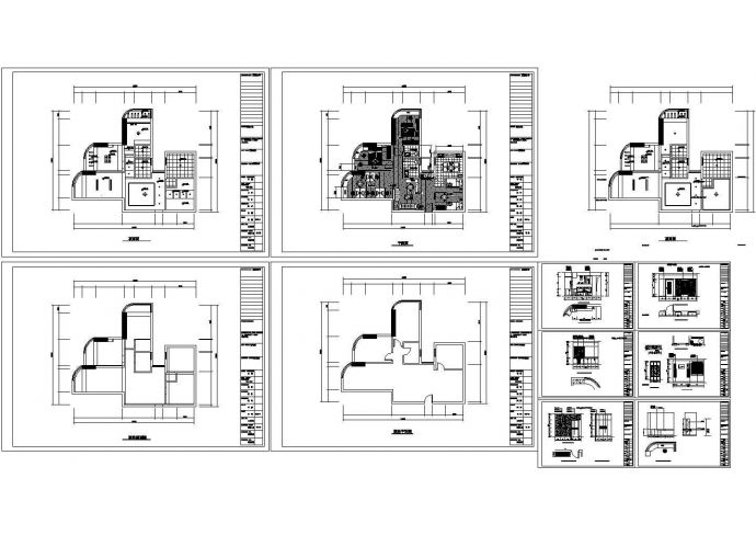 某两居家庭室内装饰cad立面设计图大样图(含原始顶面图)_图1