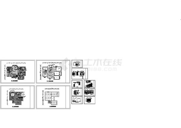 【上海】某小区住宅楼家装室内设计方案cad平立面施工图-图一