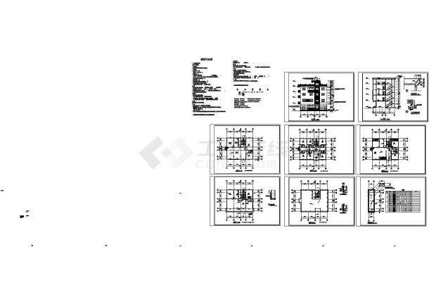 某地区私人商住宅楼建筑施工设计CAD全套图纸-图一
