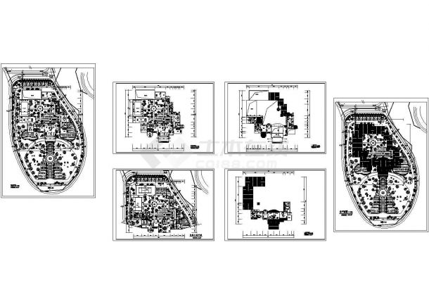 某地豪华状元酒楼建筑施工设计CAD全套图纸-图一