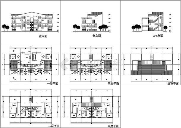 某地区高档中式别墅建筑设计CAD全套图纸-图一