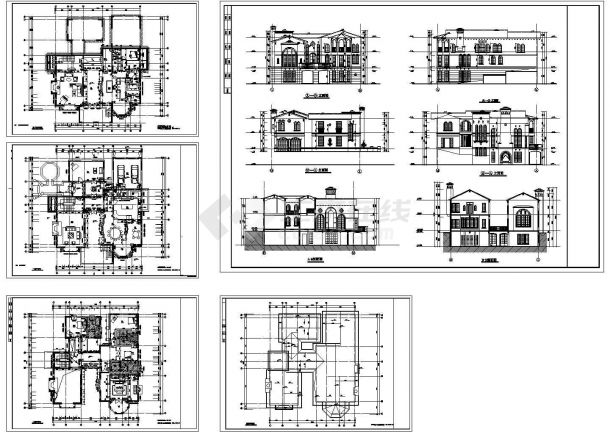某私人小区别墅经典室内装修设计CAD全套图纸-图一