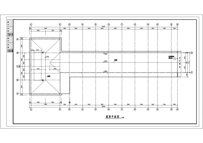 办公楼设计_上海某中学四层框架结构教学办公楼全套建筑设计CAD图纸（含结构图）_图1