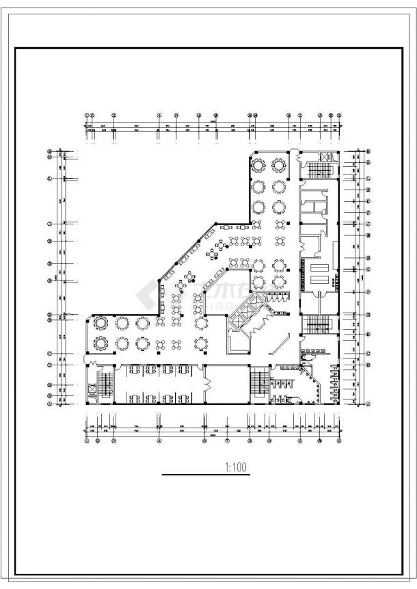 某二十二层宾馆建筑方案cad图纸设计-图一