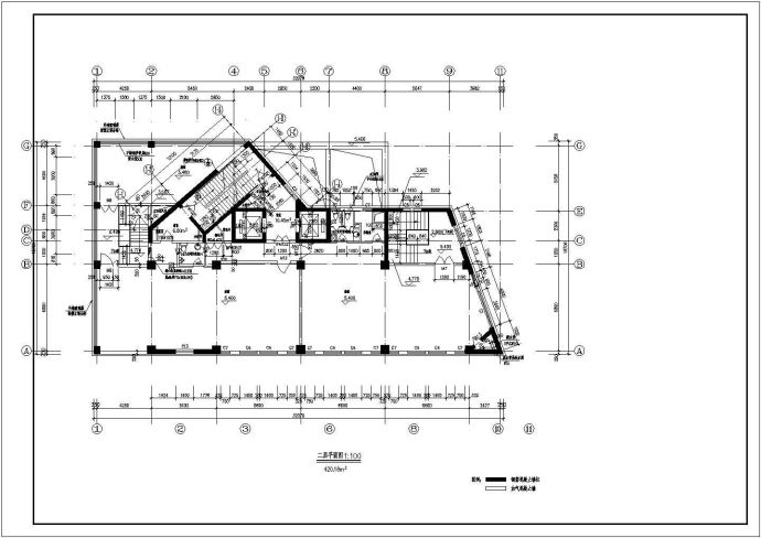 -1+14层商业办公楼综合楼建施图_图1