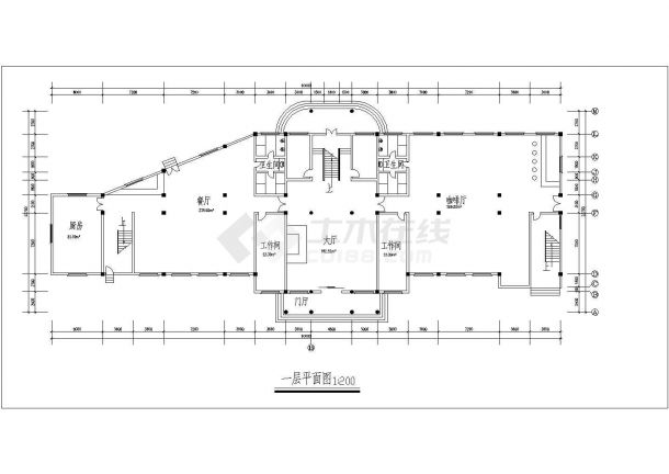 三层豪华渡假村综合楼欧式建筑方案-图一