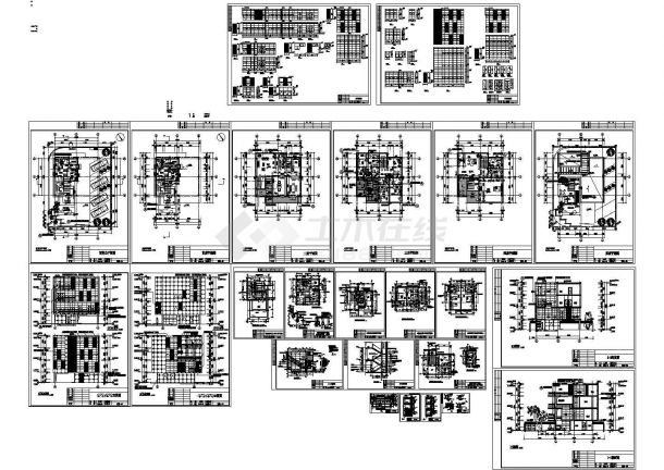 苏州某小区中式别墅建筑施工CAD全套图纸-图一