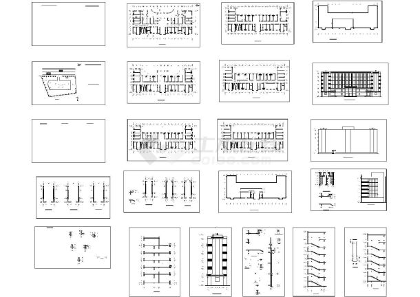 某六层医院多层急诊楼全套建筑施工设计cad图-图一