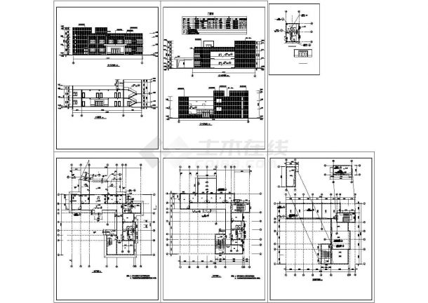 某二层卫生院住院部全套建筑方案cad图纸(含屋顶层平面图)-图一