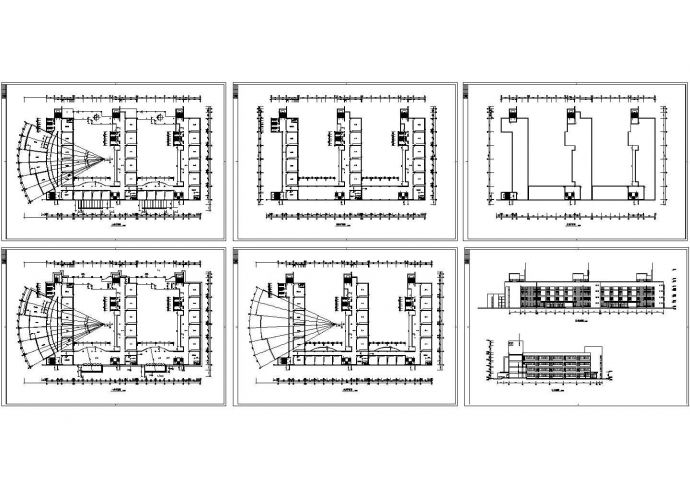 某地小学教学楼全套建筑竣工cad图纸（含各层平面图，立面图）_图1