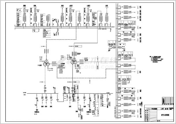 [接线图]某220KV变电站一次主接线图-图一