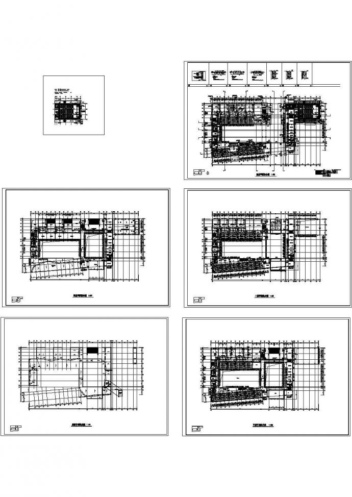 某小学四层框架结构教学楼设计cad平面施工图（标注详细）_图1
