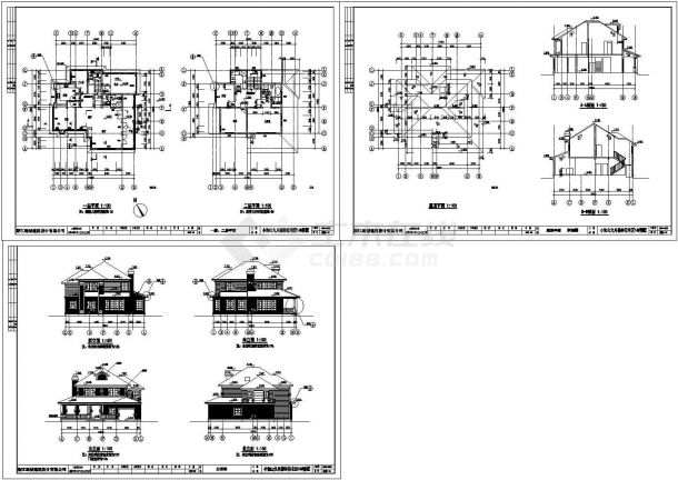 深圳九月森林小区2层私人别墅建筑设计CAD施工图-图一