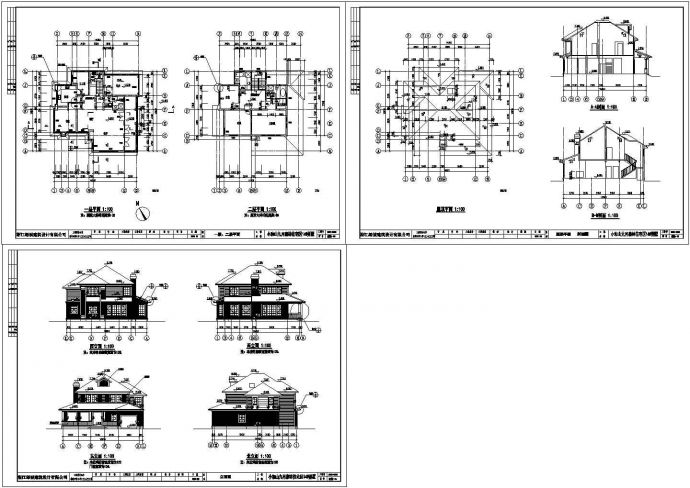 深圳九月森林小区2层私人别墅建筑设计CAD施工图_图1